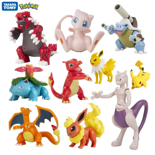 Pokemon 4-13Cm New Cartoons Movie Anime Figure Pikachu Mewtwo Charmander Blastoise Gurado Pet Action Model Toy Gifts