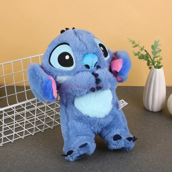 28cm Disney Stitch Anime Plush Doll With Lighting Music Airbag Kawaii Appease Toy Baby To Soothe Sleep Peluche For Kids Gift - Image 2