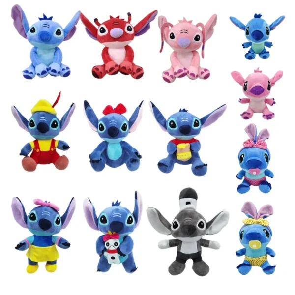 Disney Cartoon Blue Pink Stitch Plush Dolls Anime Toys Lilo and Stitch 20CM Stich Plush Stuffed Toys Christmas Gifts for Kids - Image 2