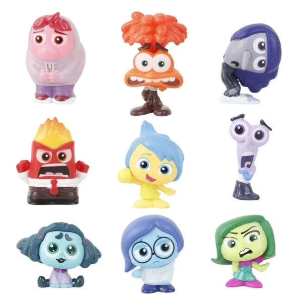 9pcs/Set Inside Out 2 Action Figure Toy Cartoon Movie Joy Anxiety Anger Sadness Disgust Fear Model Doll Figurines Kids Gift