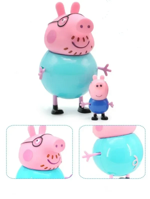 4Pcs/set Pepa Pig Toy Action Figure George Family Toys Mom and Dad Anime Party Toys Children's Holiday Gift - Image 4