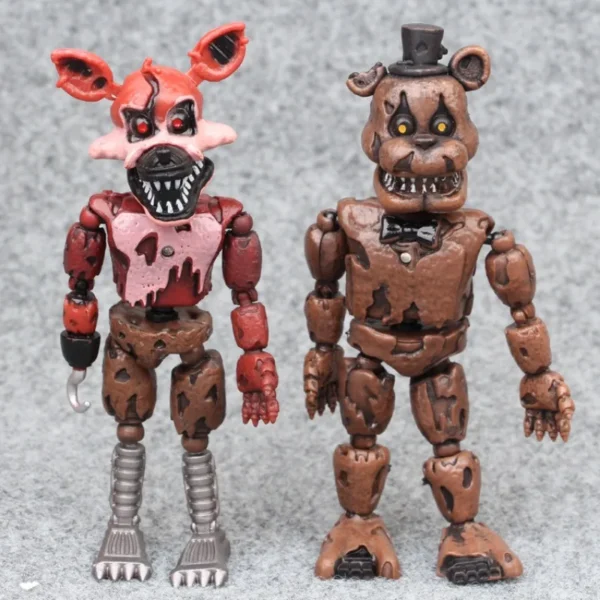 FNAF Panic Game Midnight Toy Bear Foxy Chica Fazbear Bonnie Action Figurine Anime1 PCS Randomly Sent - Image 3