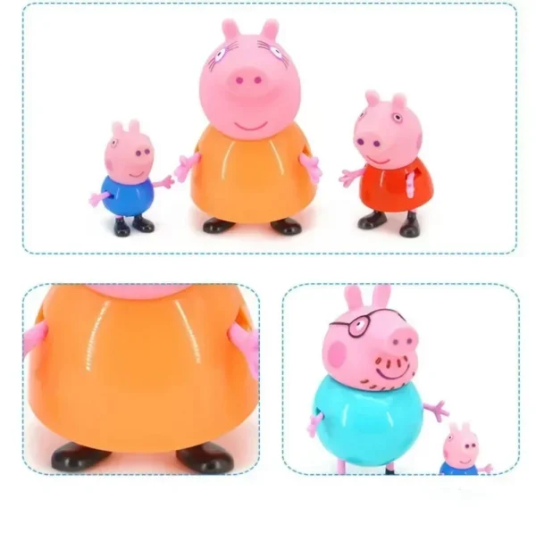 4Pcs/set Pepa Pig Toy Action Figure George Family Toys Mom and Dad Anime Party Toys Children's Holiday Gift - Image 5