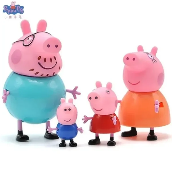 4Pcs/set Pepa Pig Toy Action Figure George Family Toys Mom and Dad Anime Party Toys Children's Holiday Gift