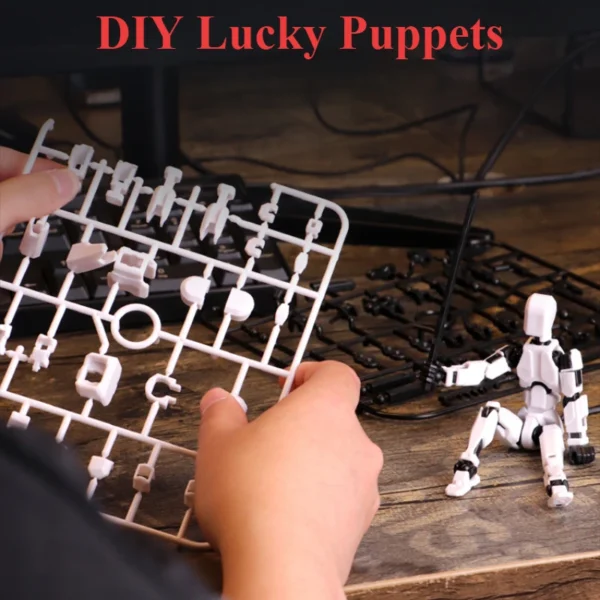 Luminous Multi-Jointed Movable Robot Lucky Puppets 3D Printed Mannequin Lucky 13 Action Figures Toys for Kids Christmas Gift - Image 4