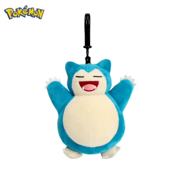 Genuine Animal Pokemon Series Pikachu Snorlax Kawaii Plush Toys Cute Pendant Keyring Keychain Birthday Party Gifts For Kid Boy - Image 3