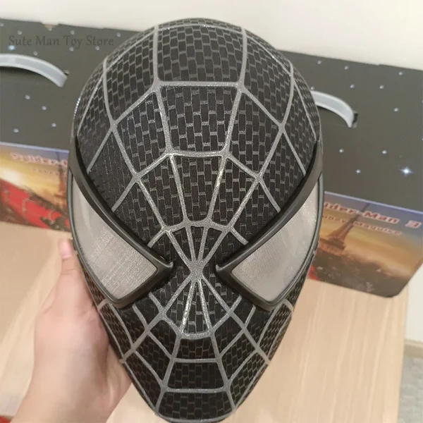 New Marvel Tobey Spiderman Mask Faceshell Detachable Lenses 1:1 3d Spider-Man Mascara Cosplay Costume Superhero Collection Model - Image 3