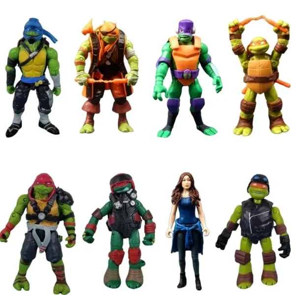 Original Playmates Teenages Mutants Ninjas Turtles Series Action Figures Toy Michelangelo Donatello Movable Model Toys Gifts