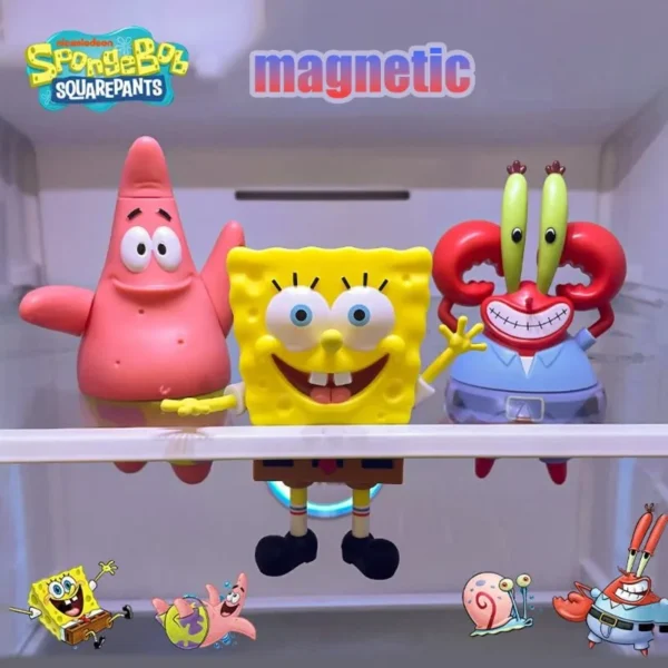 SpongeBob SuqarePants 25th Anniversary Crossing Series Refrigerator Magnet Toy Action Figures Ornaments Collection Kids Gifts - Image 2