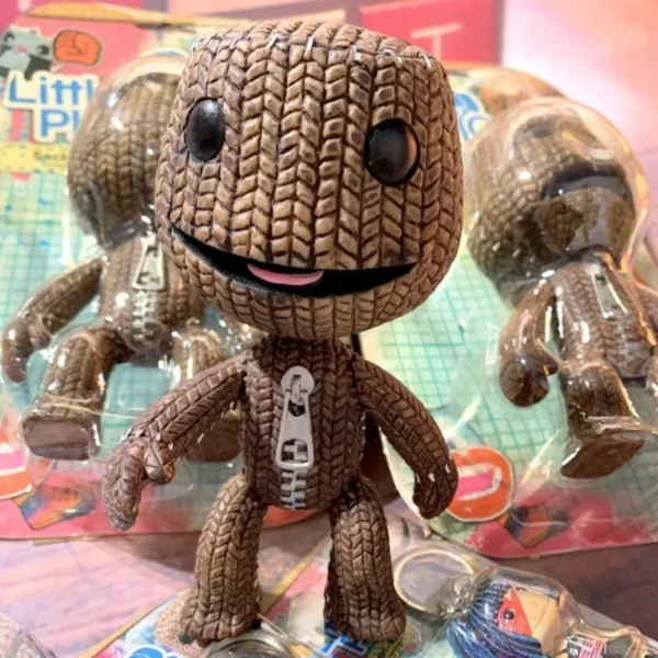 Little Big Planet Afro Sackbot Action Figure Movable Joints Toys Keychain Pendant Game Sackboy Model Toys Birthday Gift for Kids - Image 2