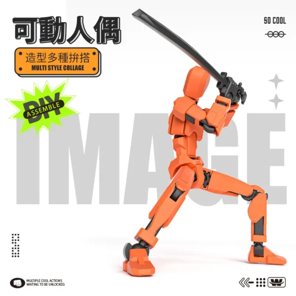 7 Weapons 13 Jointed Movable Action Figures with Magnet Shapeshift Robot 3D Printed Mannequin Character Assemble Toys - Image 2