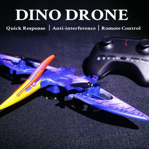 RC Jurassic Quadcopter Pterosaur Animal Model Toy Simulation Dinosaur Remote Control Drone Aircraft Kids Birthday Toys For Boys