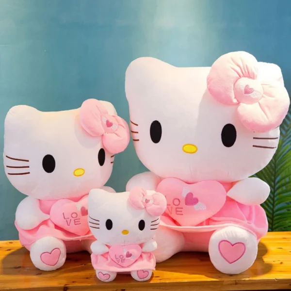 Cute Hello Kitty Pink Plush Stuffed Toys Anime Cartoon Plushie Doll Soft Stuffed Pillow Toys For Children Birthday Xmas Gifts - Image 5