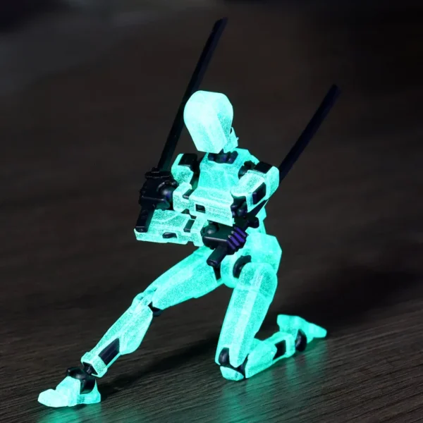 Luminous Multi-Jointed Movable Robot Lucky Puppets 3D Printed Mannequin Lucky 13 Action Figures Toys for Kids Christmas Gift - Image 2