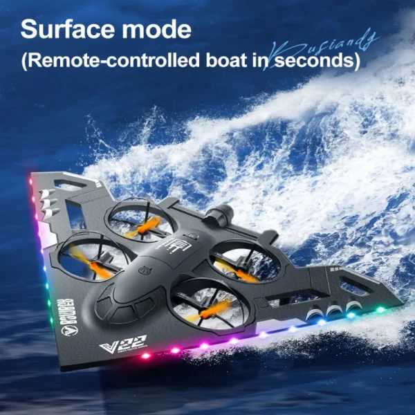 V22 Pro Sea land air drone Obstacle avoidance optical flowing postionng Brushless motor Toy drone Valentine's Day gift - Image 2