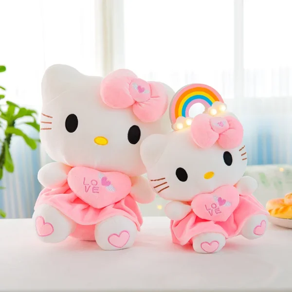 Cute Hello Kitty Pink Plush Stuffed Toys Anime Cartoon Plushie Doll Soft Stuffed Pillow Toys For Children Birthday Xmas Gifts - Image 2