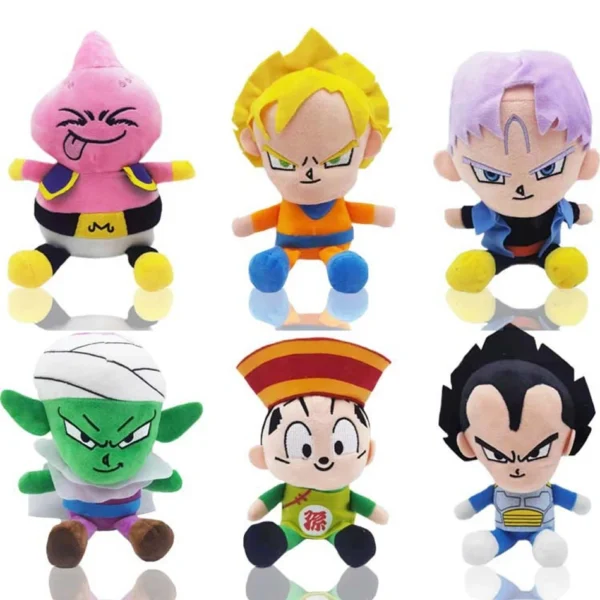 20cm DragonBall Japan Anime Plush Toys Super Saiyan Goku Vegeta Picollo Trunks Gohan Cartoon Figure Stuffed Dolls Child Gifts - Image 2