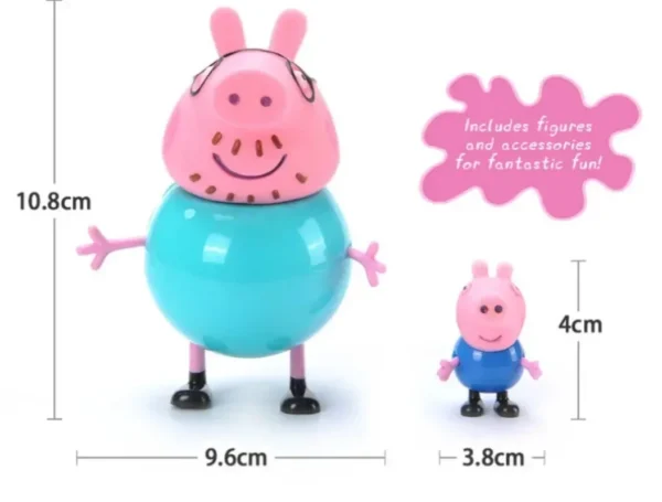 4Pcs/set Pepa Pig Toy Action Figure George Family Toys Mom and Dad Anime Party Toys Children's Holiday Gift - Image 2