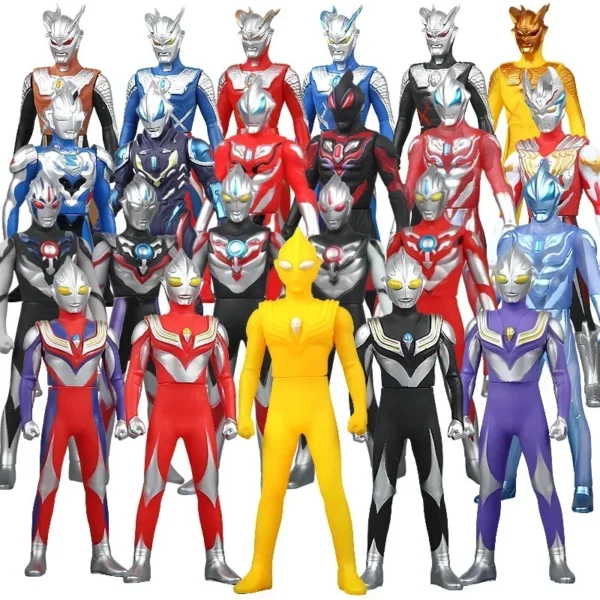 Ultraman Yullian Zearth Ribut Beth Tiga Zero Powered Chuck Anime Figures Action Figure Collection Model Toy Kids Birthday Gift