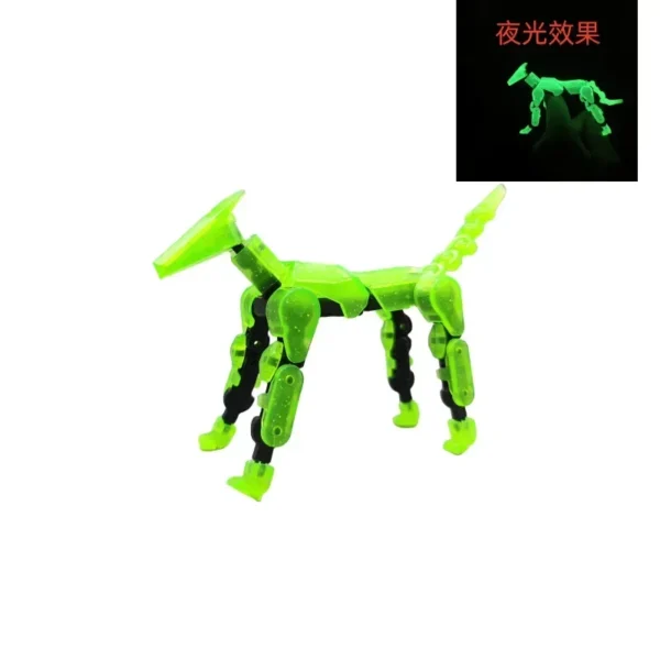 DIY Luminous T13 Multi-Jointed Movable Shapeshift Robot 3D Printed Mannequin Lucky robot and dog Action Figures Toys kids Gifts - Image 2