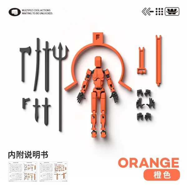 7 Weapons 13 Jointed Movable Action Figures with Magnet Shapeshift Robot 3D Printed Mannequin Character Assemble Toys - Image 6