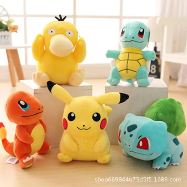 20cm Pokemon Stuffed Plush Toys Kawaii Pikachu Raichu Jenny Turtle Anime Doll Kids Birthday Christmas Gift - Image 5