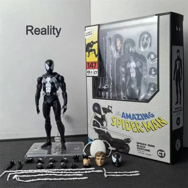 Ct 1/12 Anime The Amazing Spider-man Mafex 147 S.h.figuarts Spider Man Venom Symbiotic Action Figure 6" Action Figures Model Toy