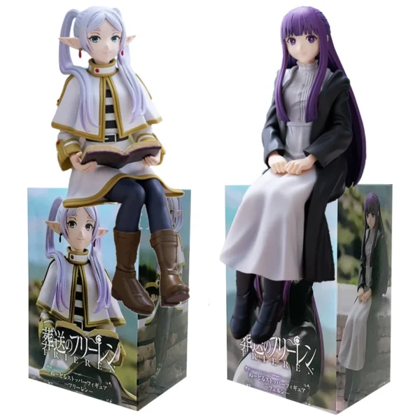 14cm Frieren: Beyond Journey's End Anime Figure Sitting Fern Action Figures Frieren Noodle Stopper Figure Collection Model Toys