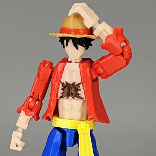 3D Printed One Piece Monkey D Luffy Anime Multi-Jointed Toys Action Figures Shapeshift Robot Mannequin Model Ornaments Gifts