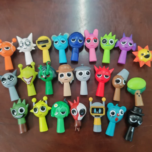 24pcs 4.5cm Funny Sprunki Figuras Model PVC Sprunki Game Action & Toy Figures