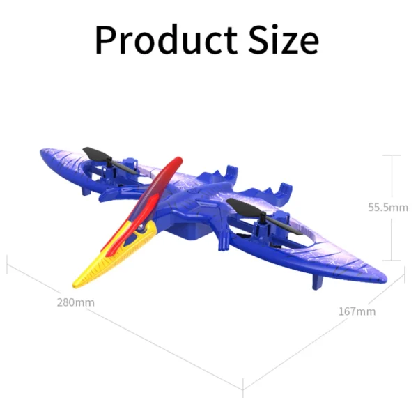 RC Jurassic Quadcopter Pterosaur Animal Model Toy Simulation Dinosaur Remote Control Drone Aircraft Kids Birthday Toys For Boys - Image 6