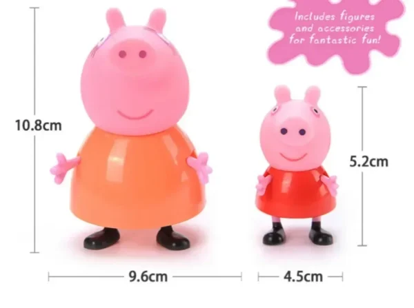 4Pcs/set Pepa Pig Toy Action Figure George Family Toys Mom and Dad Anime Party Toys Children's Holiday Gift - Image 3