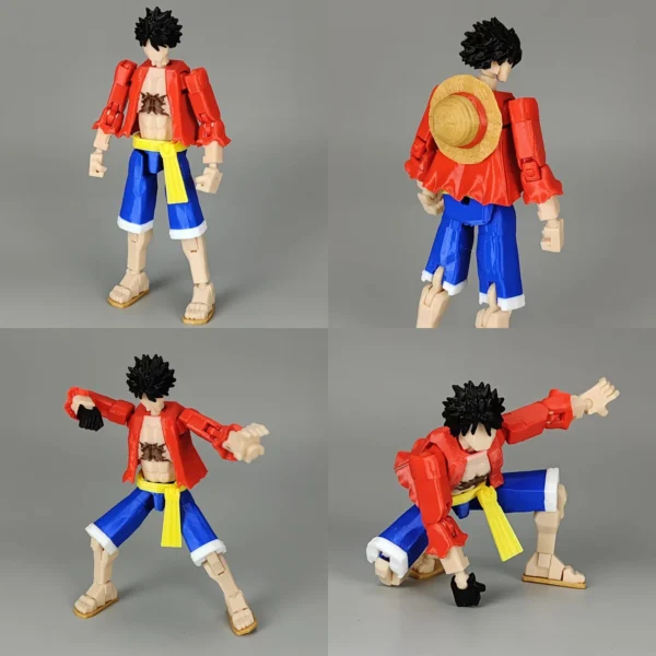 3D Printed One Piece Monkey D Luffy Anime Multi-Jointed Toys Action Figures Shapeshift Robot Mannequin Model Ornaments Gifts - Image 2