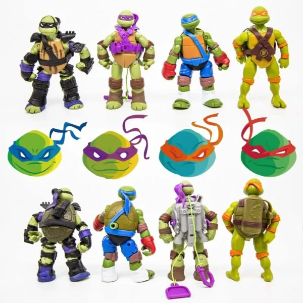 Playmates Movie Version Teenages Mutants Ninjas Turtles Leonardo Da Vinci Donatello Action Figure Model Toys Children Gifts - Image 2