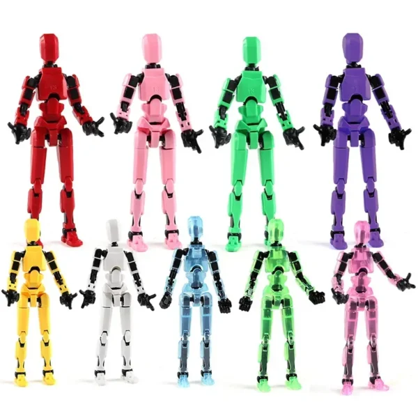 1/2/4/9pcs Luminous Titan 13 Action Figures T13 Figure 3D Printed Multi-Jointed Movable Lucky 13 Action Figure Nova Figure Dummy - Image 3