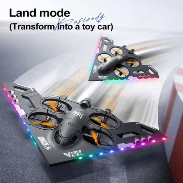 V22 Pro Sea land air drone Obstacle avoidance optical flowing postionng Brushless motor Toy drone Valentine's Day gift - Image 4