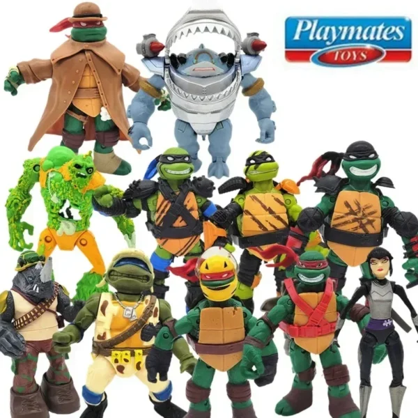 Playmates Teenages Mutant Ninja Turtles Leonardo Bebop Splinter Shredder April O'Neil Action Figure Joints Movable Doll Kid Gift