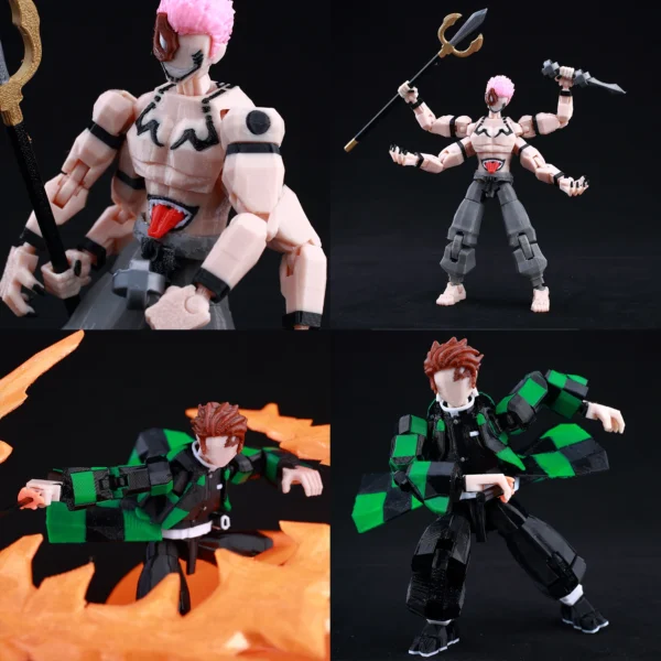 VIP-Dropshipping 9L3D Printed Anime Characters Lucky Dummy 13 Action Figures Multi-Jointed Movable Shapeshift Mannequin Toys - Image 2