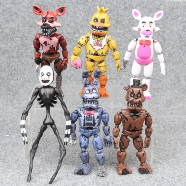 FNAF Panic Game Midnight Toy Bear Foxy Chica Fazbear Bonnie Action Figurine Anime1 PCS Randomly Sent - Image 2