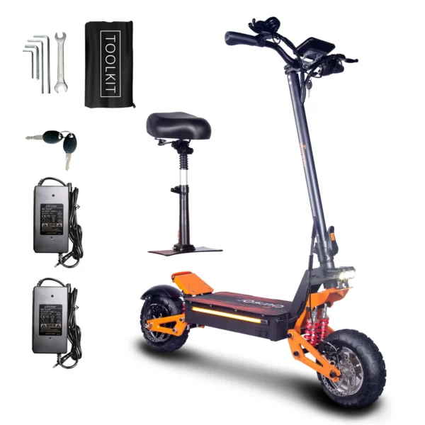 TOURSOR Electric Scooter, 11” Off-Road Tires for Street Commuting and Extreme Terrain Off-Road