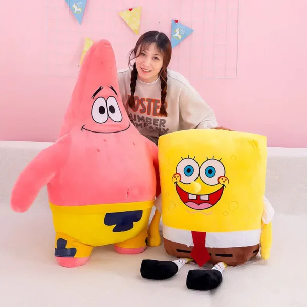 Big Size Cute SpongeBob Patrick Star Plush Toy Very Soft Hug Pillow Stuffed Cartoon Anime Plushies Kawaii Doll Xmas Gifts - Image 2