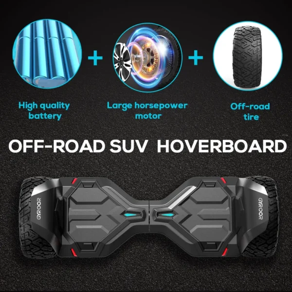 Gyroor Professional System 16km/h 8.5 Inch Electric Scooter Hoverboard Blue Tooth 700w Hover Hoverboard - Image 5