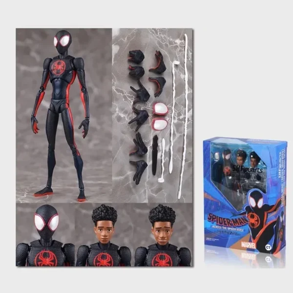 Shf Anime Spider-man Figuarts Miles Morales Gwen Action Figures Gwen Spider Woman Figurine Spiderman Figure Pvc Model Doll Toys - Image 2