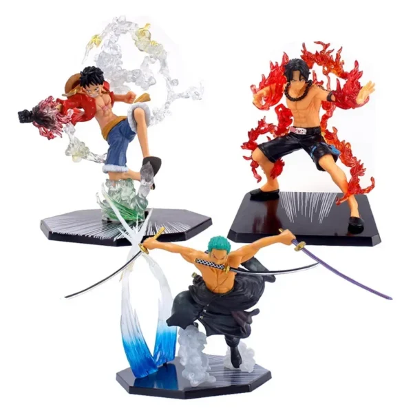 One Piece Anime Monkey D Luffy Roronoa Ace Vinsmoke Sanji Action Figures Dolls PVC Model Collectible Stunt Toy Decoration Gift - Image 3