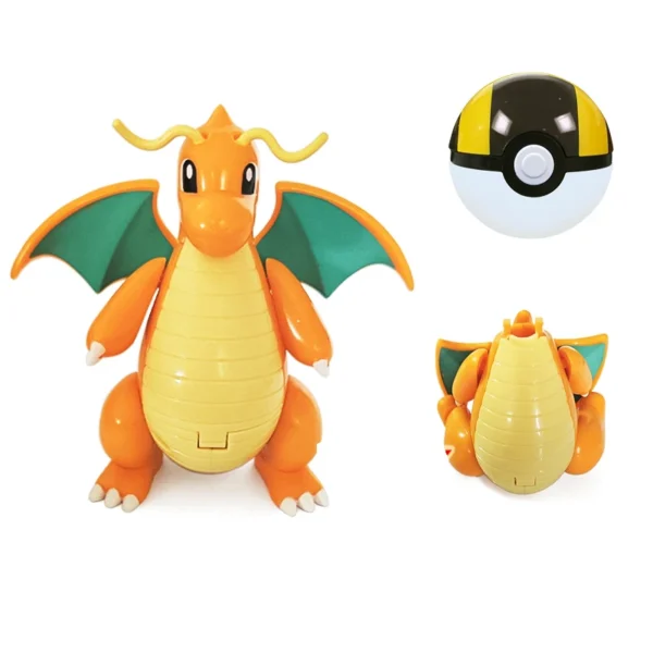 Figure Pokemon Pokeball transform Pikachu Charizard Venusaur Blastoise Mewtwo Gyarados Solgaleo Lunala Eevee poke ball toy gift - Image 2