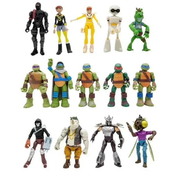 Teenages Mutants Ninjas Turtles Playmates Toy Movie Version Michelangelo Donatello Action Figure Model Toys Children Gifts - Image 2