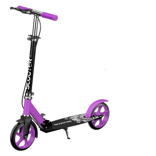 Cooya Adult Scooter With Two Foldable Wheels Children And Teenagers Working School Running Tools Large Wheel Widening Design New - Image 5