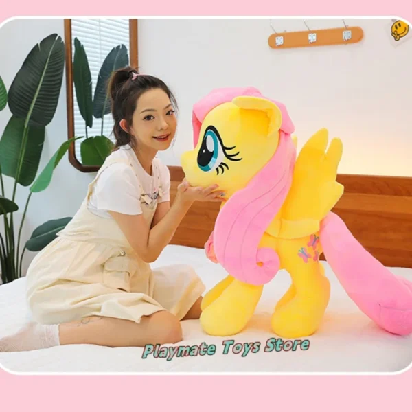 2024 80/90cm Big Anime My Little Pony Prototype Plush Doll Anime Soft Pillow Girl Fluttershy Sofa Ornaments Children'S Toys Gift - Image 4