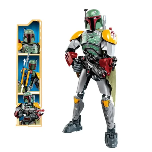 Space Wars Buildable Figure KSZ605 713 326 714 Kylo Ren Chewbacca Boba Jango Fett General Grievou Action Figure Toy For Kid - Image 3