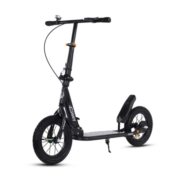 Kick Scooter for Kids and Teens, Folding Design, 12 Inch Wheels Air-Filled Tires, Wide Foot Deck, Brakes